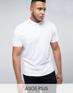 Белая футболка-поло ASOS PLUS - Белый