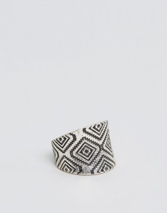 Серебристое кольцо геометрической формы ASOS - Серебряный