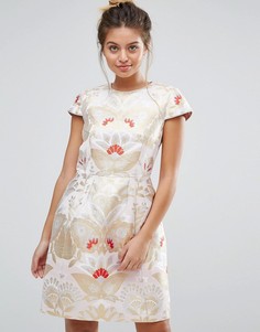 Цельнокройное платье Ted Baker Opulent Tulip - Кремовый