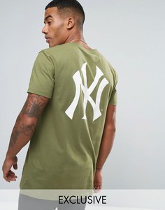 Длинная футболка Majestic New York Yankees эксклюзивно для ASOS - Зеленый