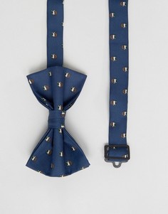 Рождественский галстук-бабочка ASOS - Темно-синий