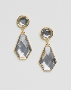 Серьги-подвески с камнями ASOS - Черный