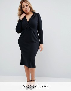 Платье из ткани понте ASOS CURVE - Черный