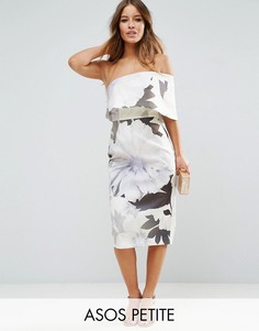 Платье миди на одно плечо ASOS PETITE - Мульти