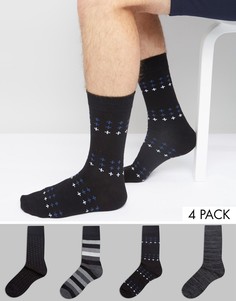 Комплект из 4 пар носков Jack &amp; Jones - Черный