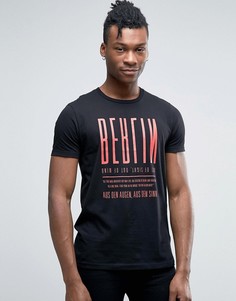 Футболка с принтом Berlin спереди ASOS - Черный