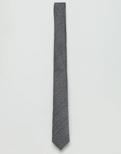 Узкий галстук из фактурной черной ткани ASOS - Черный