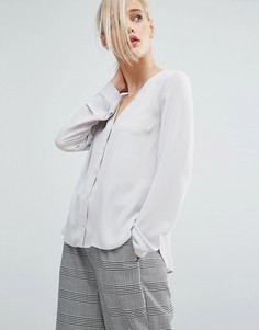 Блузка с V-образным вырезом ASOS - Серебряный