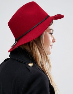 Мягкая фетровая шляпа Brixton Wesley - Красный