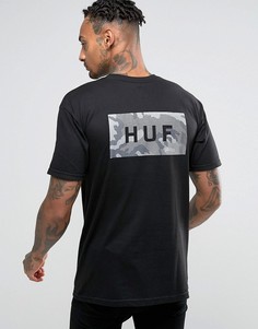 Футболка с логотипом и камуфляжным принтом HUF - Черный