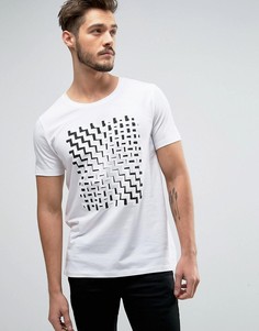 Футболка с зигзагообразным принтом HUGO by Hugo Boss - Белый