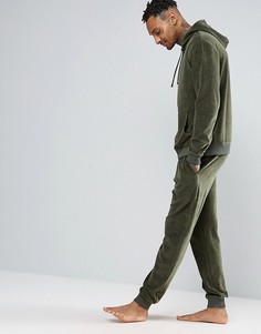 Велюровые джоггеры скинни ASOS - Зеленый