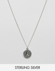 Серебряное ожерелье с инициалом A Fashionology - Серебряный