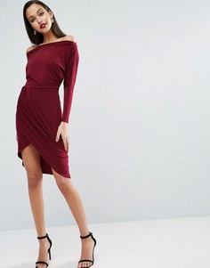 Облегающее платье миди ASOS - Красный