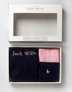 Подарочный набор из боксеров-брифов и носков Jack Wills - Темно-синий