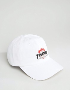 Бейсболка с вышивкой логотипа HUF x Thrasher - Белый