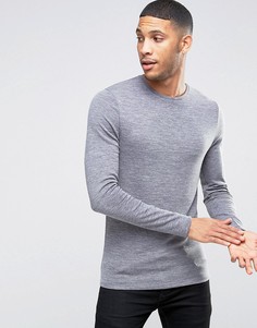 Вязаный лонгслив ASOS - Серый