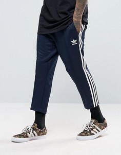 Синие свободные укороченные джоггеры adidas Originals SST BK3631 - Синий