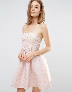 Платье-бандо с бантом Glamorous - Розовый