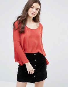 Блузка с расклешенными рукавами Glamorous - Красный