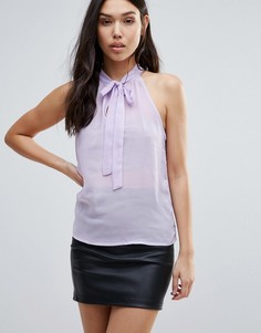 Топ без рукавов с завязкой у горловины Glamorous - Фиолетовый