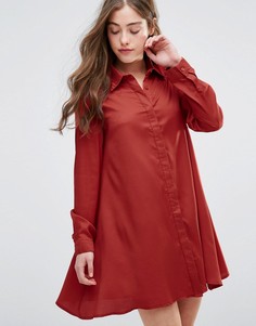 Платье-рубашка Glamorous - Красный