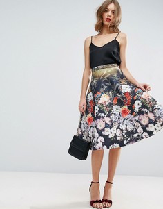 Юбка для выпускного с принтом цветов и змей ASOS - Мульти