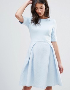Короткое приталенное платье с плиссировкой Traffic People - Синий
