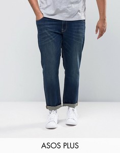 Узкие эластичные джинсы темно-выбеленного цвета ASOS PLUS - Синий
