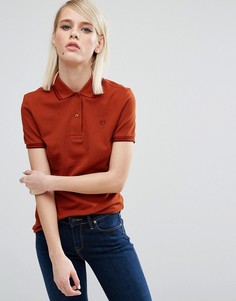Футболка-поло с контрастным воротником Fred Perry - Красный