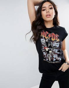 Футболка с принтом AC/DC ASOS - Черный