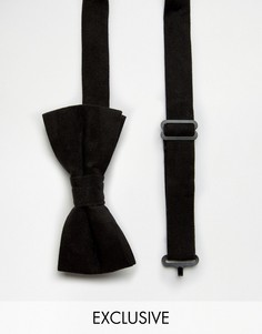 Бархатный галстук-бабочка Reclaimed Vintage - Черный