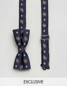 Темно-синий галстук-бабочка с принтом пейсли Reclaimed Vintage - Темно-синий