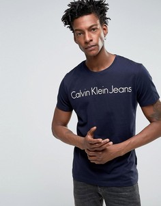 Футболка с логотипом Calvin Klein Jeans - Темно-синий