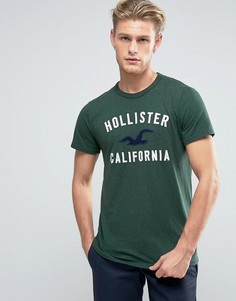 Зеленая футболка с логотипом Hollister - Зеленый