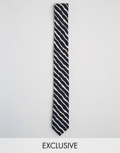 Черный галстук в полоску Reclaimed Vintage - Черный