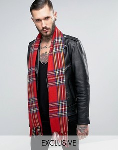 Красный шарф с принтом тартан Reclaimed Vintage - Красный