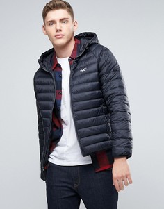 Hollister All Weather Hooded Jacket In Anthracite - Черный