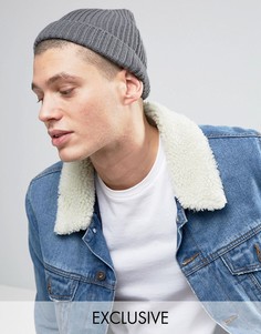 Серая шапочка-бини в рыбацком стиле Reclaimed Vintage - Серый