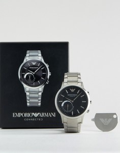 Смарт-часы серебряного цвета из нержавеющей стали Emporio Armani - Серебряный