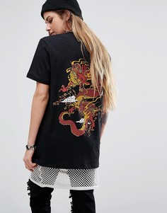 Свободная футболка с драконом на спине Criminal Damage - Черный