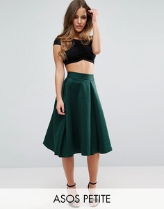 Юбка для выпускного со встречной складкой ASOS PETITE - Зеленый