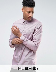 Узкая рубашка в горошек Ted Baker TALL - Красный