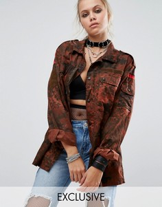 Камуфляжная куртка в стиле милитари Milk It Vintage - Красный