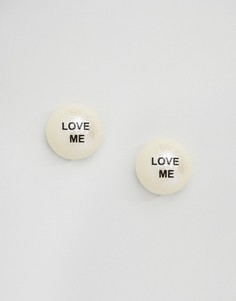 Серьги-гвоздики ограниченной серии Love Me - Золотой Asos