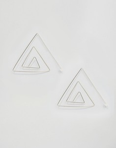 Крупные треугольные серьги ограниченной серии - Золотой Asos