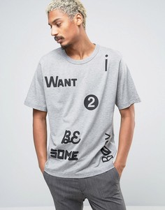 Свободная футболка Cheap Monday Want - Серый