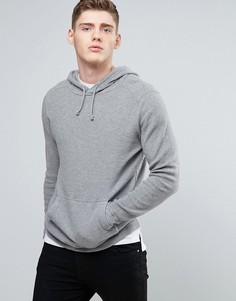 Худи из вафельного трикотажа Abercrombie &amp; Fitch - Серый