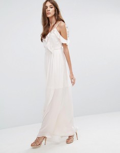 Платье макси с оборками Vero Moda Tessa - Белый