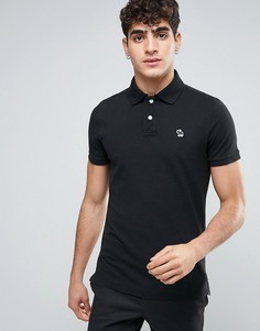 Черное обтягивающее поло с логотипом Abercrombie &amp; Fitch - Черный